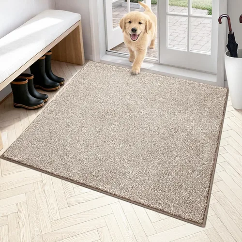 Vista 44 de PURRUGS Tapete para puerta con atrapamiento de suciedad, 20 x 31.5 pulgadas, antideslizante, lavable a máquina, tapete para puerta de perro, tapete