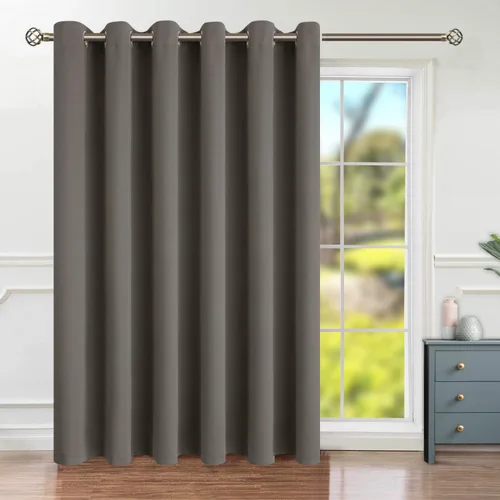Vista 44 de BGment Cortina Oscurecedora para Puerta Corredera, Cortina Divisoria Opaca Ancha para Sala de Estar de 84 Pulgadas de Largo, Cortina Térmica de Rosa
