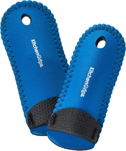 Vista 4 de Kitchen Grips Juego de 2 soportes de mango de sartén de lujo, negro/cereza
