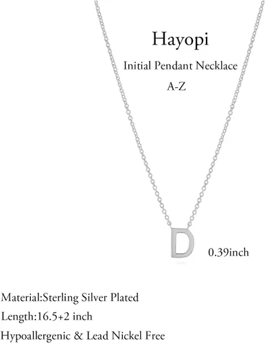 Vista 36 de Collares con iniciales para mujer, delicado collar de letra plateada con nombre personalizado con monograma, collar simple y lindo con inicial