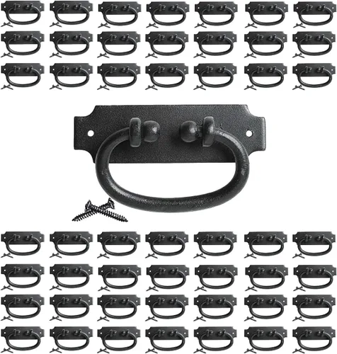 Vista 64 de Renovators Supply Manufacturing Manijas de Gabinete de 3 pulgadas de Hierro Forjado Negro Tiradores de Cajón Manijas Antiguas de Gabinete de Cocina