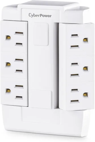 Vista 2 de Tomacorriente para pared CyberPower GT600 con toma a tierra y 6 salidas