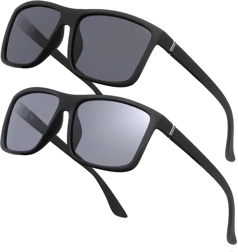 Vista 18 de Gafas de sol polarizadas deportivas para hombre, gafas de marco cuadrado NP1007