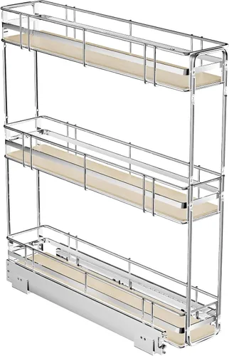 Vista 10 de ROOMTEC Estante de especias extraíble para gabinete estrecho (5.5 pulgadas de ancho x 21 pulgadas de profundidad), organizador de gabinete