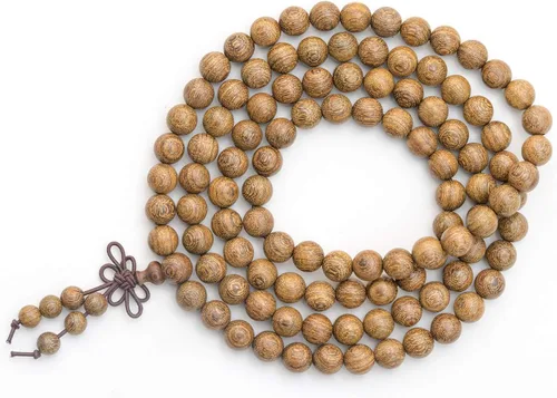 Vista 55 de Mala Beads Pulsera 108 0.315 in Meditación Sándalo Elástico..