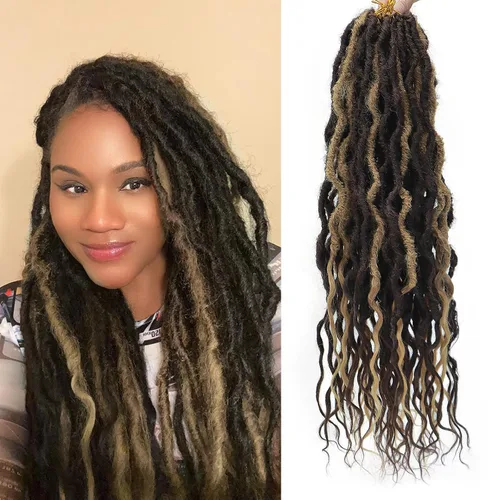 Vista 52 de Rizos de cabello sintético tejido en crochet de 16 pulgadas, 8 paquetes, Rizos de cabello tejido en crochet pre-enlazados con extremos rizados
