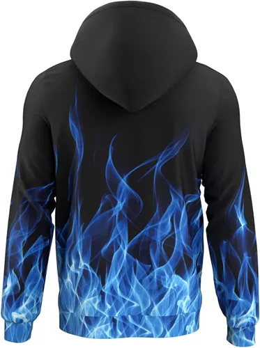 Vista 6 de Goodstoworld Sudadera unisex con capucha realista 3D con bolsillo frontal, sudadera hip hop juvenil S-3XL