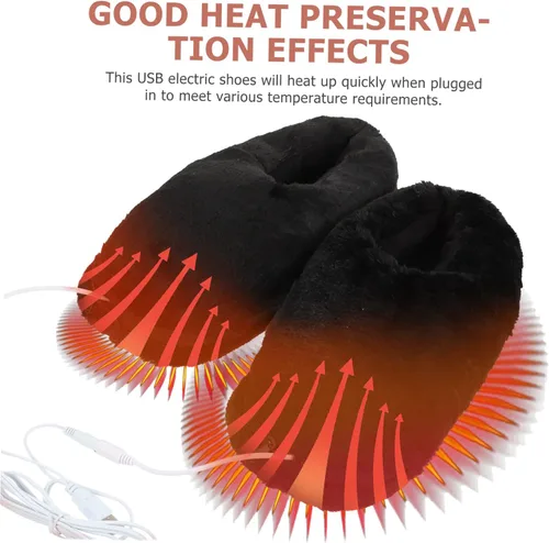 Vista 5 de Healeved 1 par de zapatos eléctricos USB para hombre, zapatillas de casa calentadas para hombres, zapatillas calentadas, almohadilla de calefacción