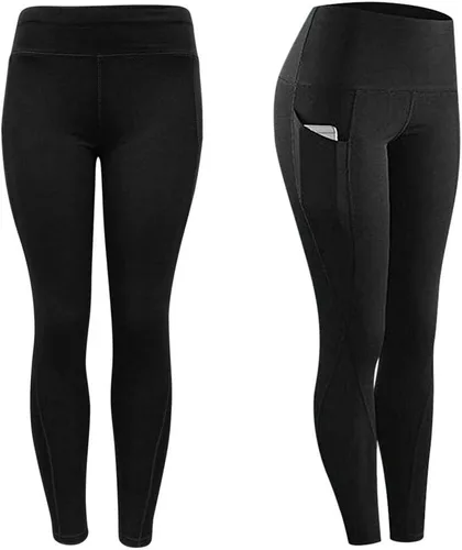 Vista 2 de Pantalones de yoga para mujer, tallas grandes, mallas deportivas para mujer, control de abdomen, cintura alta, pantalones capri para correr