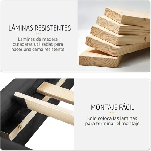 Vista 5 de SHA CERLIN Marco de Cama Queen Moderno de Cuero Sintético con Cabecera Ajustable y Detalles de Hierro, Cama Plataforma Tapizada de Lujo con Soporte