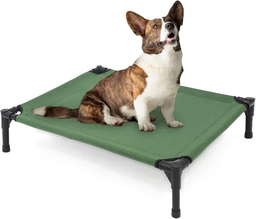 Vista 14 de Garnpet Cama elevada para perros pequeños, cuna elevada para perros que se adapta a hasta 150 libras, catres resistentes para mascotas con malla