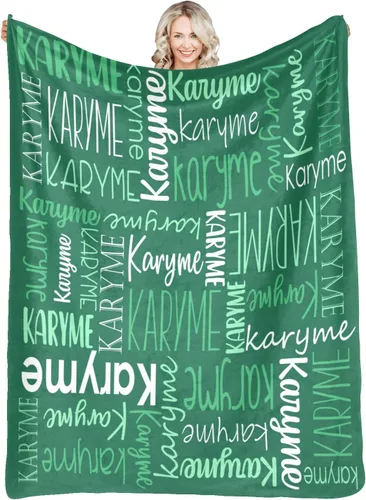 Vista 21 de Mantas personalizadas con nombres, regalos para bebés, niñas y niños, manta personalizada de vellón suave y sherpa con nombre para niños y adultos