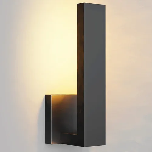 Vista 9 de LEEKI - Moderna lámpara exterior - Luminaria exterior en forma de L - 14W 3000K - Antióxido (blanco, 14.5 pulgadas) - Apliques de iluminación
