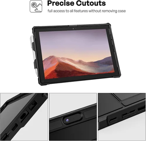 Vista 8 de ProCase Funda para Surface Pro 7 Plus, Pro 7, Pro 6, Pro 5, Pro 4, Pro LTE, funda resistente, resistente a prueba de golpes con agarre