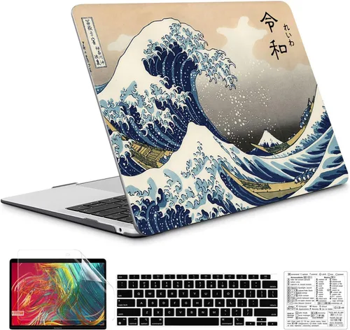 Vista 21 de Funda compatible con MacBook Air de 13 pulgadas 2022, 2021-2018 A2337 M1 A1932 A2179, carcasa de plástico duro duradero, cubierta de teclado