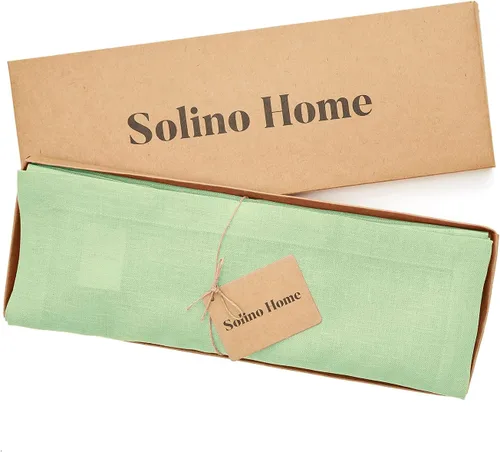 Vista 90 de Solino Home Juego de 4 manteles individuales blancos de 100 % lino puro de 14 x 14 pulgadas para invierno, San Valentín, primavera, Pascua, Fete