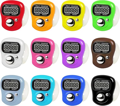 Vista 8 de Contador electrónico de dedo con pantalla LCD de 5 dígitos para hacer punto, regazo, contador de mercancías, golf