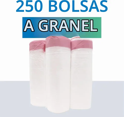 Vista 3 de Reli. Bolsas de basura con cordón de 13 galones 250 unidades a granel Bolsas de basura altas para cocina, color blanco, 13-16 galones