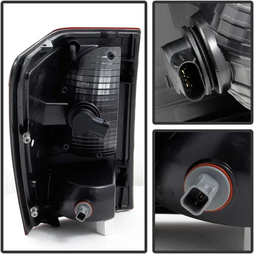 Vista 2 de ACANII - Juego de luces traseras para Jeep Grand Cherokee 2007-2010 con color negro