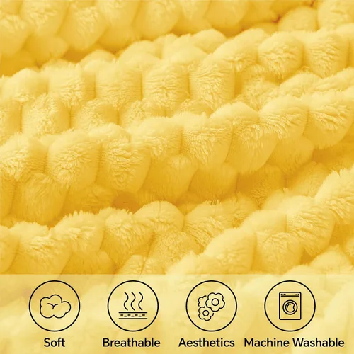 Vista 98 de BEDELITE Manta de forro polar para sofá y cama, manta decorativa de jacquard 3D de almendra, súper suave y acogedora, manta mullida cálida adecuada