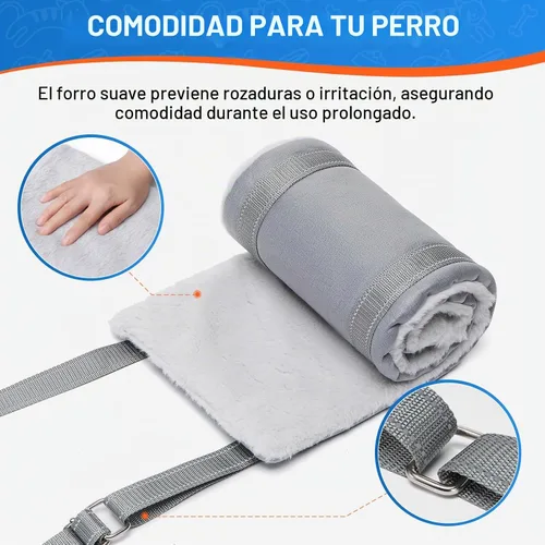 Vista 4 de Arnés de elevación para perros pequeños, arnés ajustable para patas traseras, arnés de soporte de cadera para ayudar a levantar la parte trasera