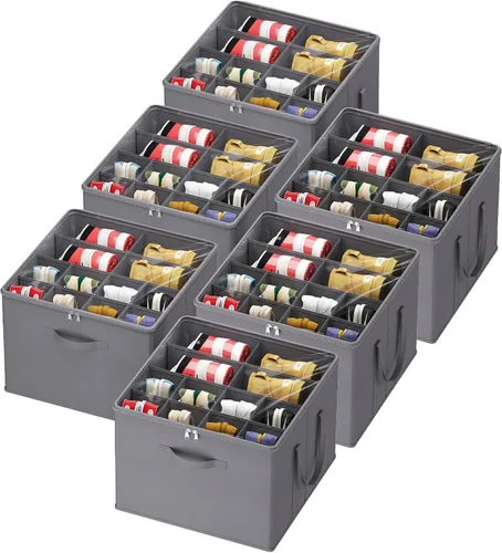 Vista 16 de Lifewit Organizador de almacenamiento de zapatos para armario para 12-16 pares, contenedor de almacenamiento grande de tela con cubierta