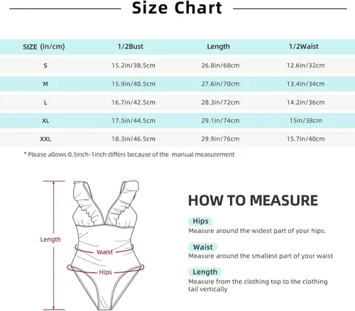 Vista 7 de DKJlitter Women's deep V-Neck Swimsuit, Ruffle Piece Swimsuit, Ruched Tummy Swimsuit