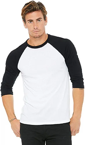 Vista 2 de Bella + Canvas - Camiseta de béisbol de manga 34 (3200Y)