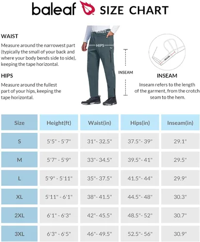 Vista 7 de BALEAF Pantalones de ciclismo de invierno para hombre, pantalones térmicos para bicicleta de montaña, resistentes al agua, clima frío, senderismo