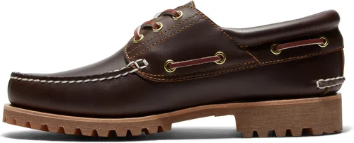 Vista 7 de Timberland Men's Authentic 3-Eye Lug Handsewn Boat Shoes Marrón