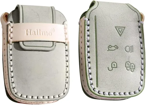 Vista 3 de SANRILY Funda para llavero Land Rover con llavero de flores, sin llave, de piel, para Range Rover Evoque Sport y Jaguar F-TYPE F-PACE XE XF-Verde