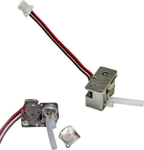 Vista 5 de CHANCS Mini bomba peristáltica de motor paso a paso de precisión de 0.315 in DC 3 V 5 V 3.7 V Caja de engranajes de metal completo Bomba de líquido
