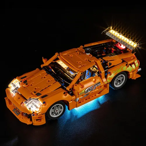 Vista 13 de Juego de luces LED para Lego 77255 Lightning McQueen, kit de luz compatible con el modelo de bloques de construcción Lego 77255, no incluye el juego