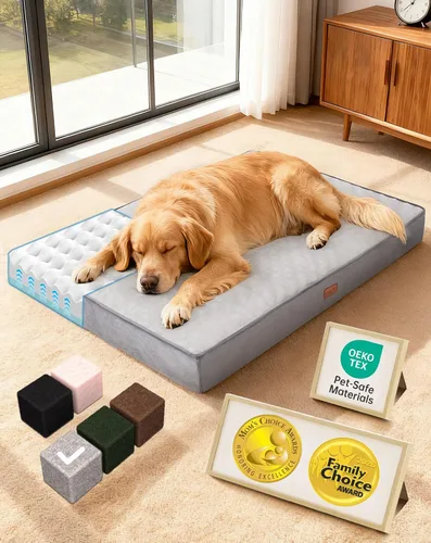 Vista 11 de OhGeni Cama ortopédica para perros pequeños, espuma viscoelástica 01-gris