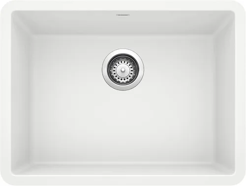 Vista 8 de BLANCO 522258 Precis - Fregadero de 24 pulgadas, color antracita, 23.44 pulgadas de largo x 17.75 pulgadas de ancho para gabinete de 27 pulgadas