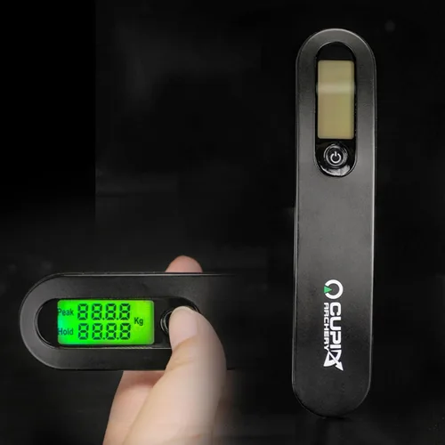 Vista 5 de Báscula de equipaje compuesto de caza con pantalla LCD, escala digital de 110 libras, báscula de recursos de tiro con arco digital, báscula