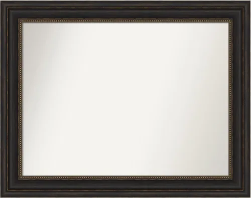 Vista 28 de Amanti Art Espejo de pared personalizado no biselado (25 x 25 pulgadas), marco de bronce acentuado, varios tamaños personalizados, espejo de baño