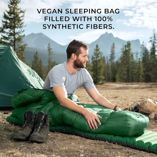 Vista 6 de Hyke & Byke Katahdin 32 F - Saco de dormir para senderismo y mochilero – 4 estaciones, 625FP ultraligero – Resistente al agua – Gris carbón – Corto