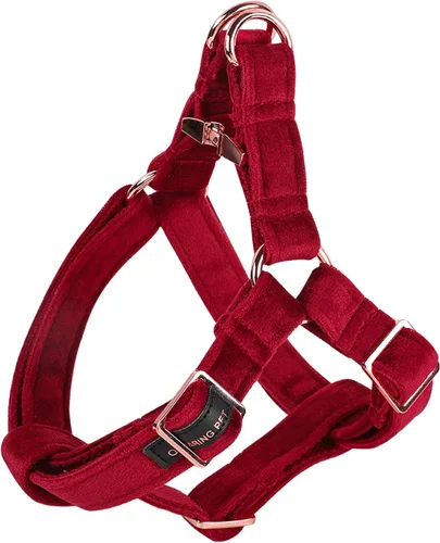 Vista 11 de ARING PET Arnés halter para perro, arnés de terciopelo para perro, arnés halter para perro sin tirones, arnés ajustable resistente para perros