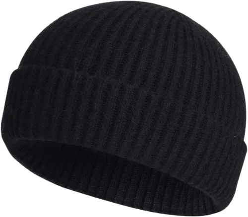 Vista 37 de ROYBENS Swag Wool Knit Cuff Short Fisherman Beanie for Men Women Winter Hat 1 albaricoque