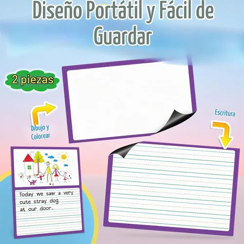 Vista 4 de Aizweb Papel Magnético Gigante para Dibujar y Escribir, Papel de Borrado en Seco con Líneas para Pizarra Blanca, Accesorios para Pizarra, Papel