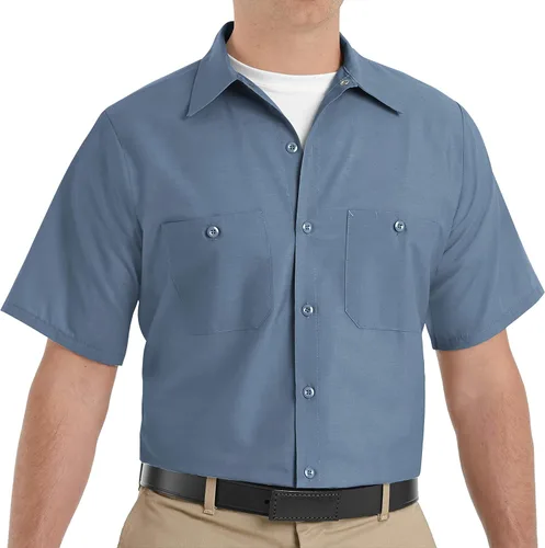 Vista 12 de Red Kap Men's Industrial Work Shirt Negro