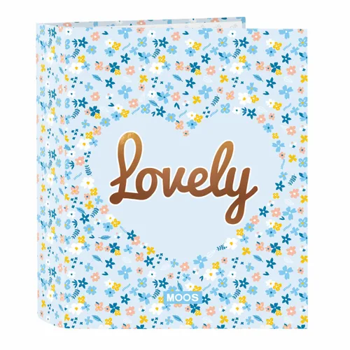 Vista 2 de Carpeta de anillas Moos Lovely Azul A4 27 x 33 x 6 cm