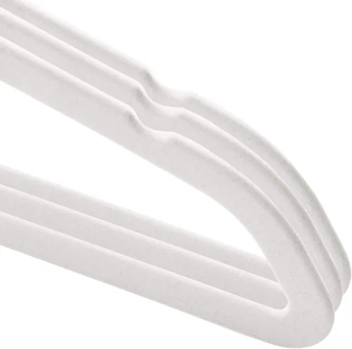 Vista 3 de Casafield 50 perchas de terciopelo para bebé, tamaño de 11 pulgadas, para ropa de bebés y niños pequeños, color marfil