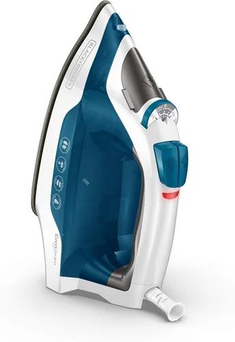 Vista 2 de BLACK+DECKER Easy Steam - Plancha compacta IR06V, cable de doble posición, suela antiadherente TrueGlide, vapor vertical, SmartSteam