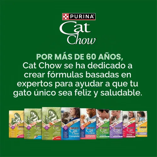 Vista 12 de Purina Cat Chow Comida seca para gatos de interior con peso saludable y control de bolas de pelo con pollo - (Paquete de 4) Bolsas de 3.15 lb