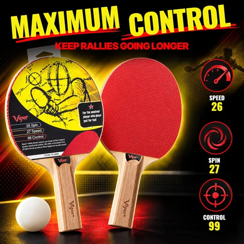 Vista 3 de Viper by GLD Products One Star - Raqueta de tenis de mesa, hoja de tamaño 2-Multi