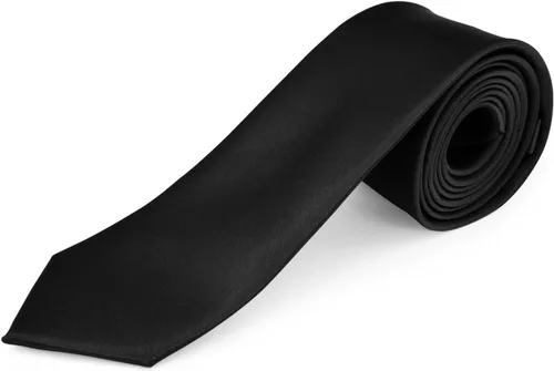Vista 3 de Corbata de poliéster con acabado satinado angosta para hombres