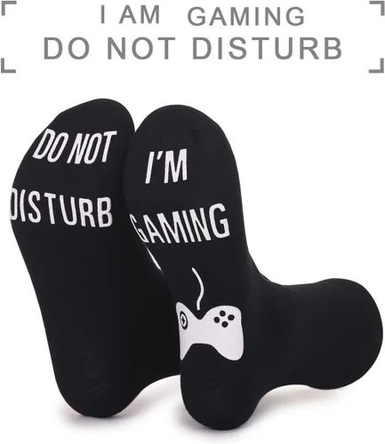 Vista 5 de Regalos novedosos calcetines no molestar, estoy jugando, calcetines divertidos, regalos para niños adolescentes, niños, hombres, mujeres, amantes