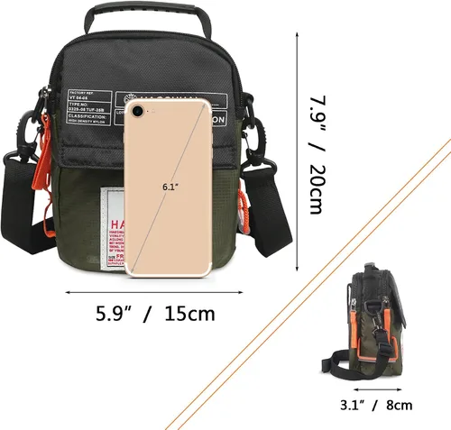 Vista 2 de Bolso de hombro impermeable pequeño Messenger Cross Body Bag para tableta al aire libre